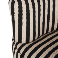 Fauteuil rayures noir et blanc