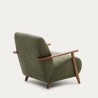 Fauteuil Meghan vert et noyer