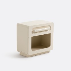 Table de chevet laquée ivoire Newcool